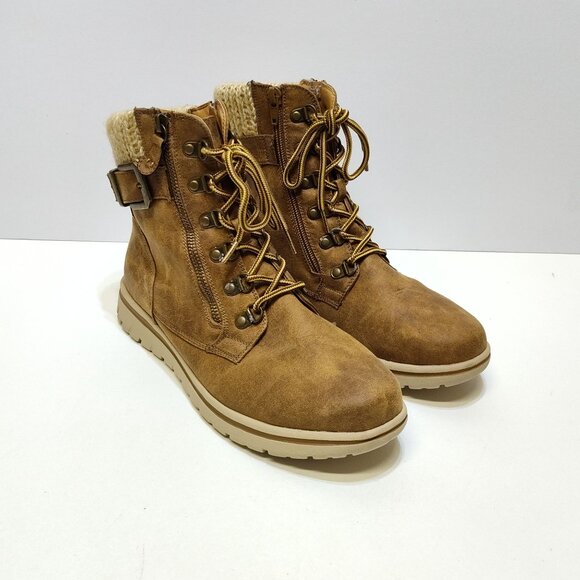 Cliffs White Mountain Ankle Boots Hearty Women's 10M Rustic Lace Up Side Zipper - Picture 3 of 12